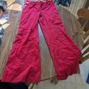 Elizabeth McKay size 2 women's dress pants red, straight leg, no pockets